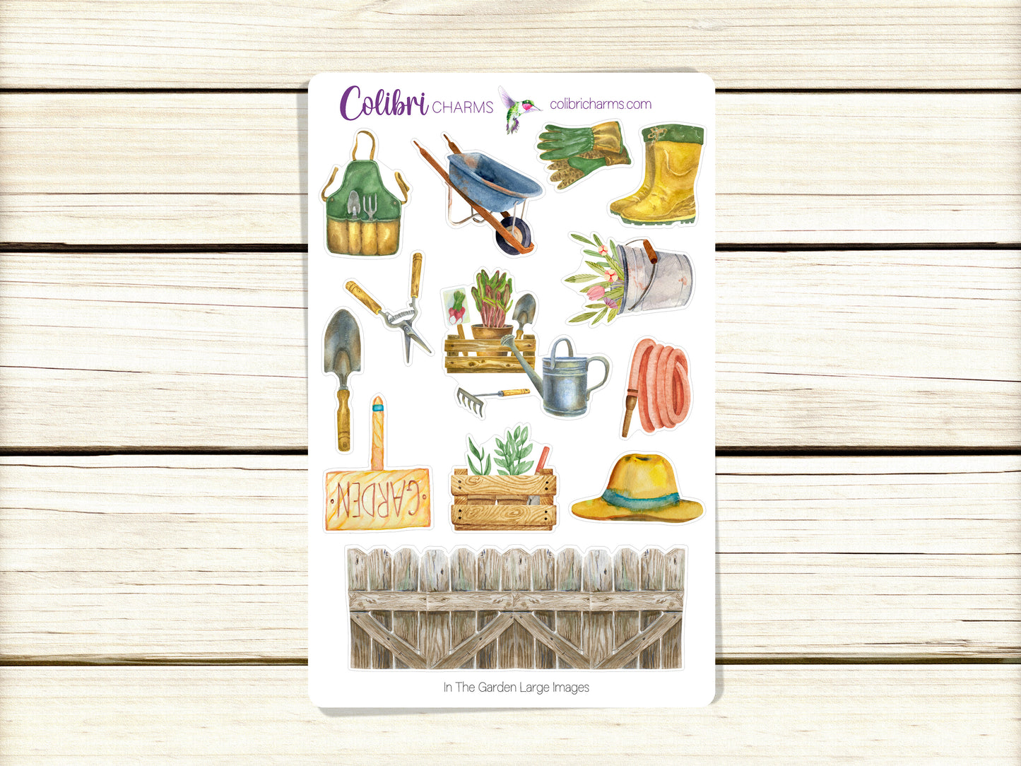 In the Garden Planner Stickers, Gardening Deco Stickers, Springtime, Spring Planner Sticker Kit, Seasonal Planner Stickers