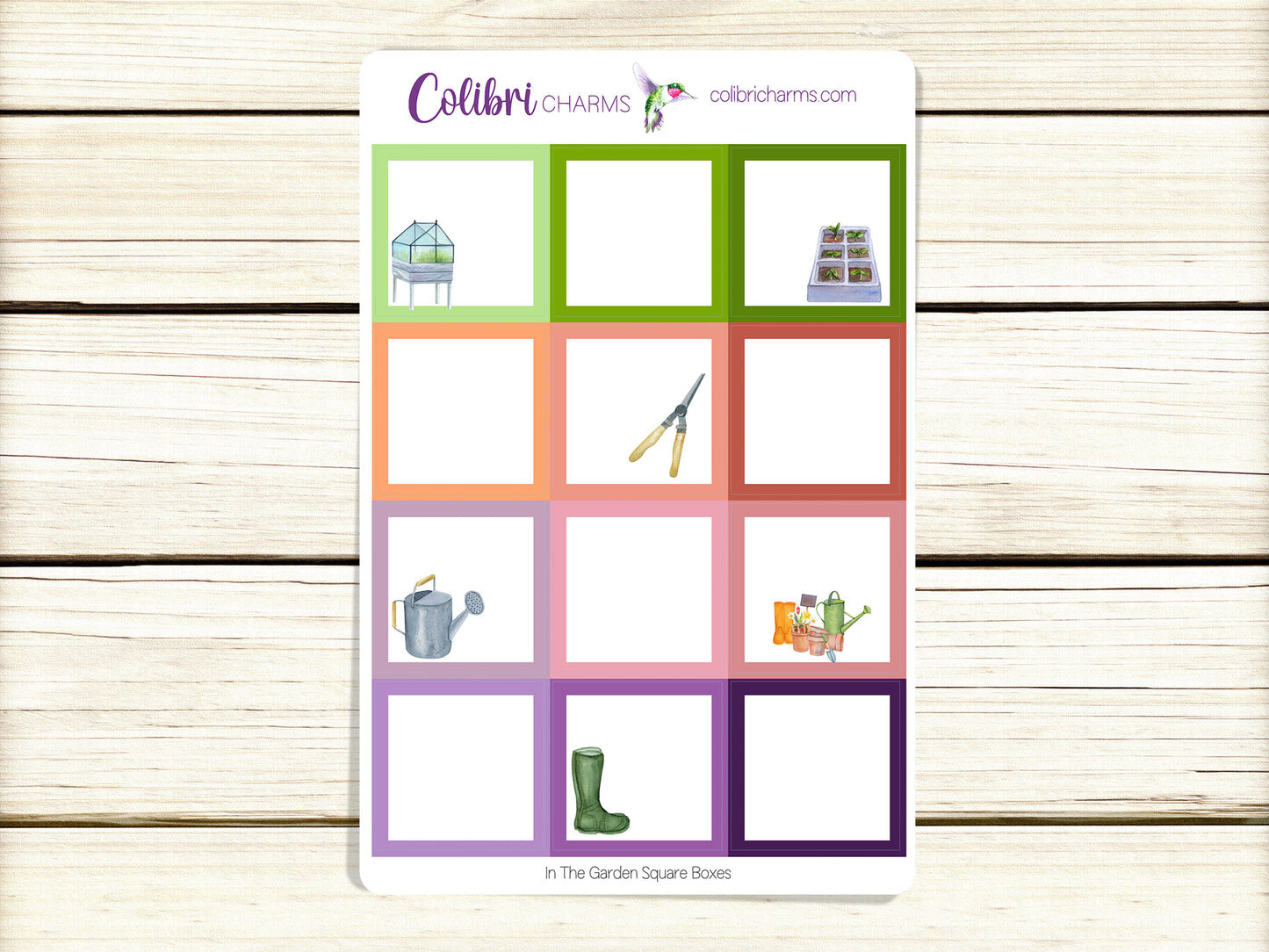 In the Garden Box Planner Stickers, Floral Happy Planner Stickers, Seasonal Planner, Functional Planning