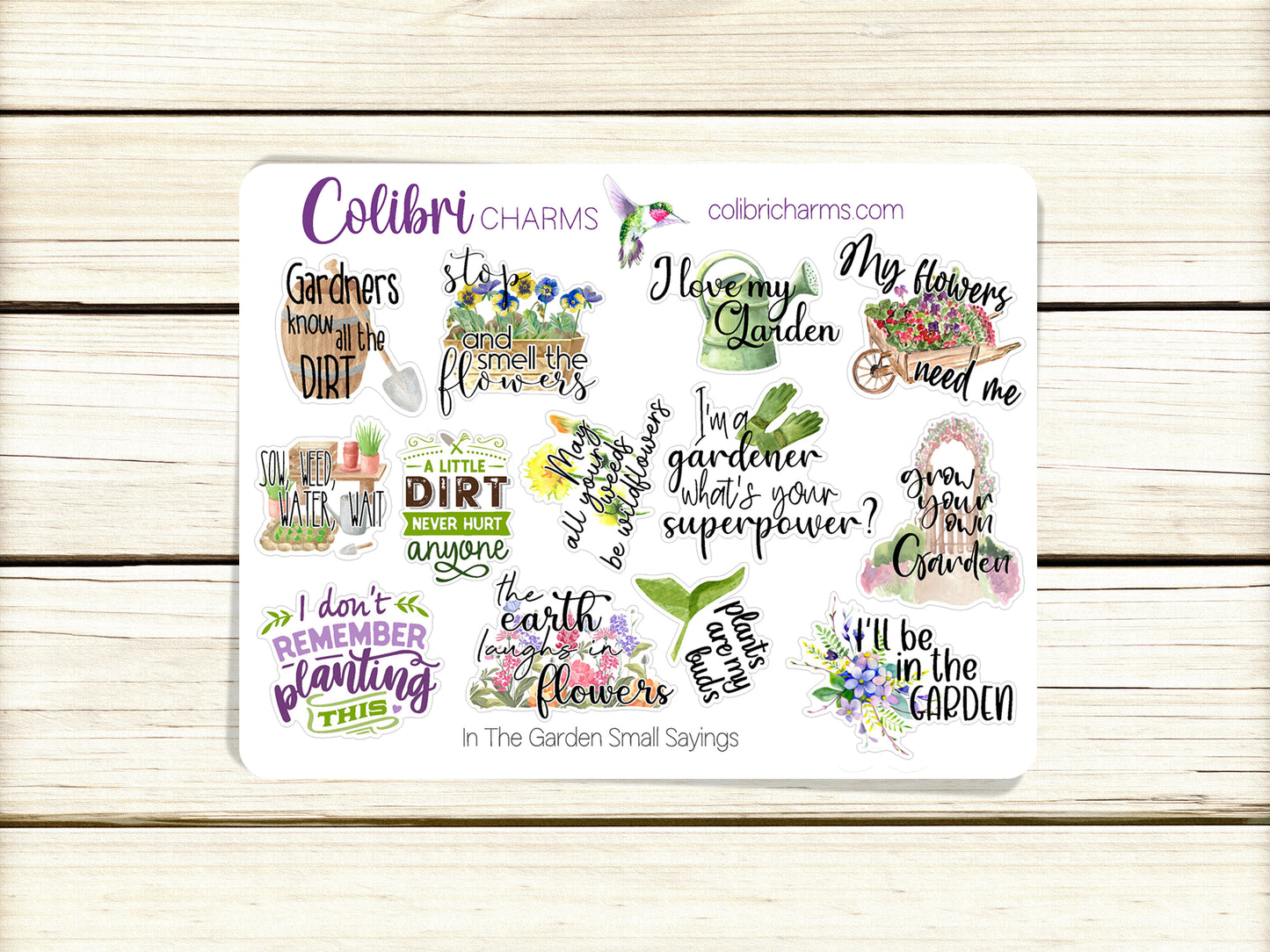 In the Garden Planner Stickers, Gardening Deco Stickers, Springtime, Spring Planner Sticker Kit, Seasonal Planner Stickers