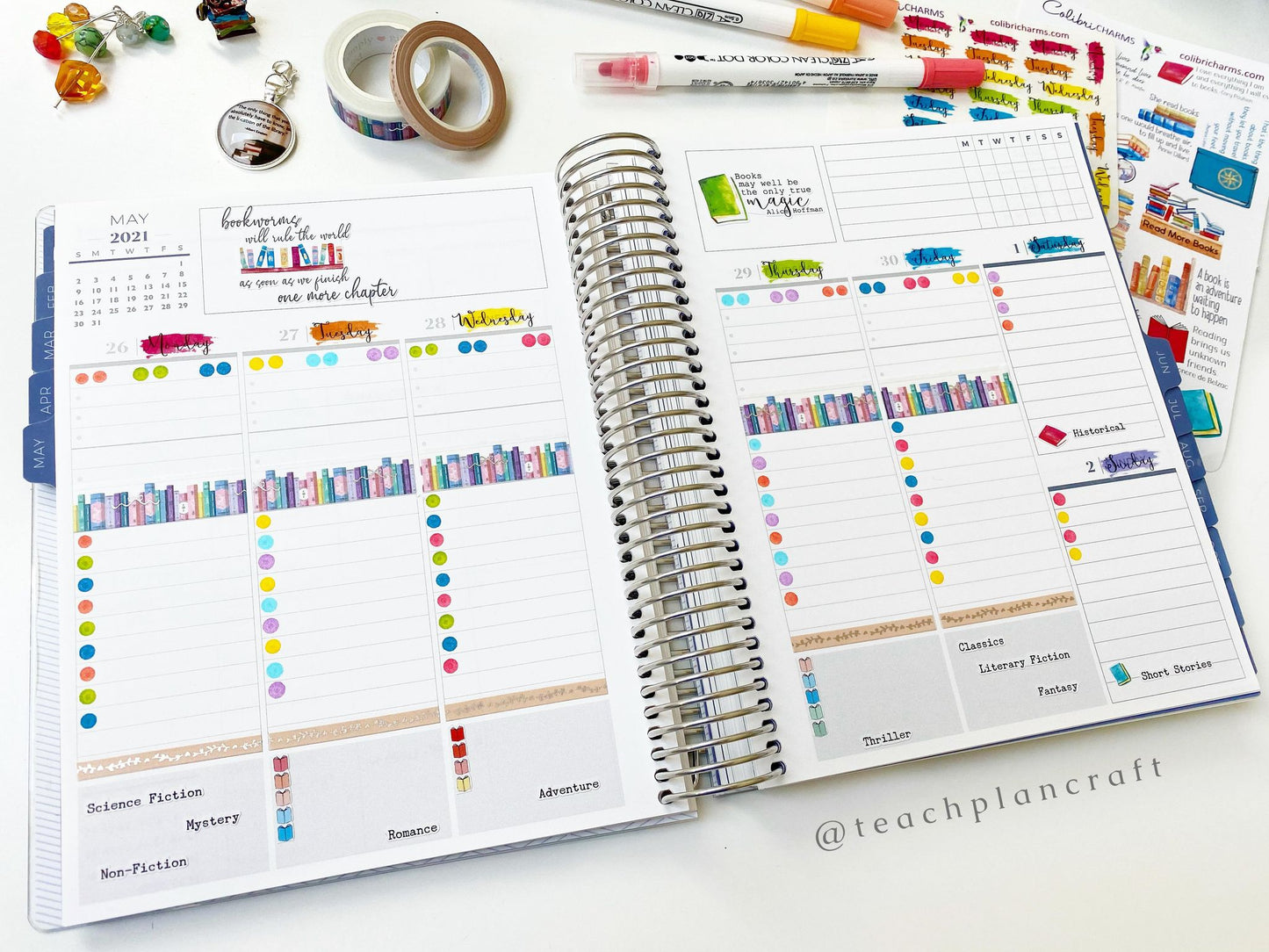 Bookworm Planner Stickers | Book Lovers’ Stickers | Readers' Stickers | Reading Challenge | Teacher Gift | Librarian | Mom | Mum