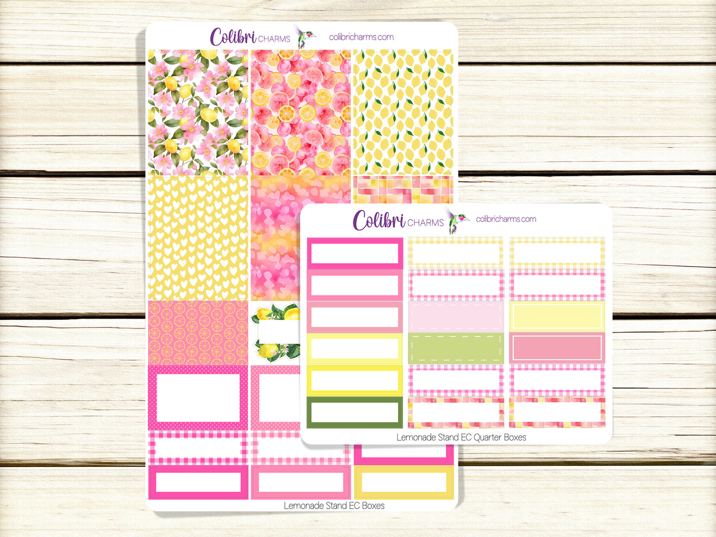 Lemonade Stand Box Planner Stickers | Summertime Happy Planner Stickers | Seasonal Planner | Functional Planning