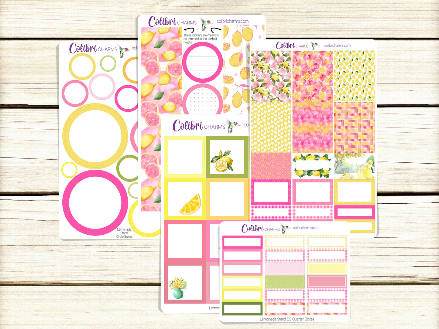 Lemonade Stand Box Planner Stickers | Summertime Happy Planner Stickers | Seasonal Planner | Functional Planning