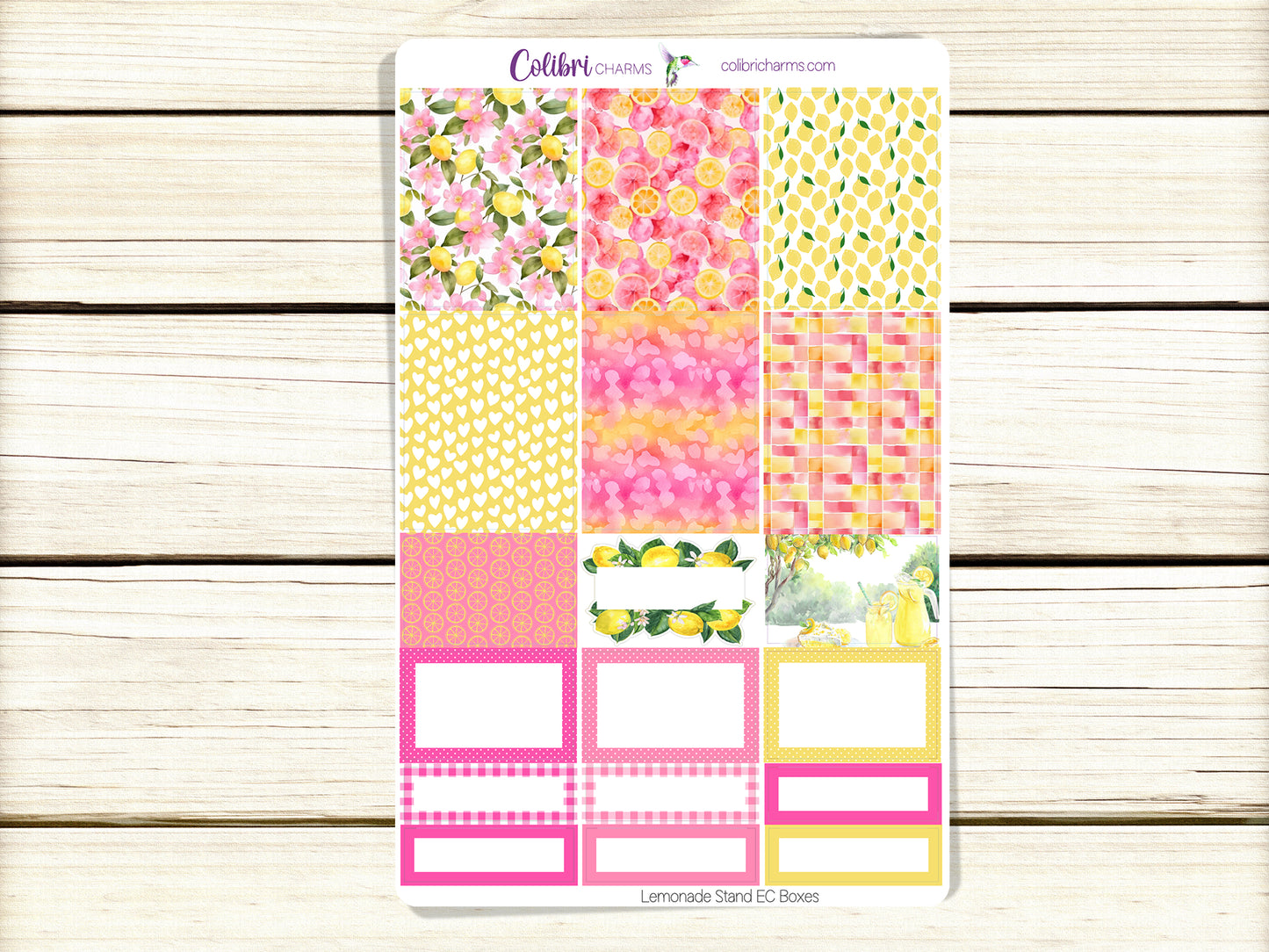 Lemonade Stand Box Planner Stickers | Summertime Happy Planner Stickers | Seasonal Planner | Functional Planning