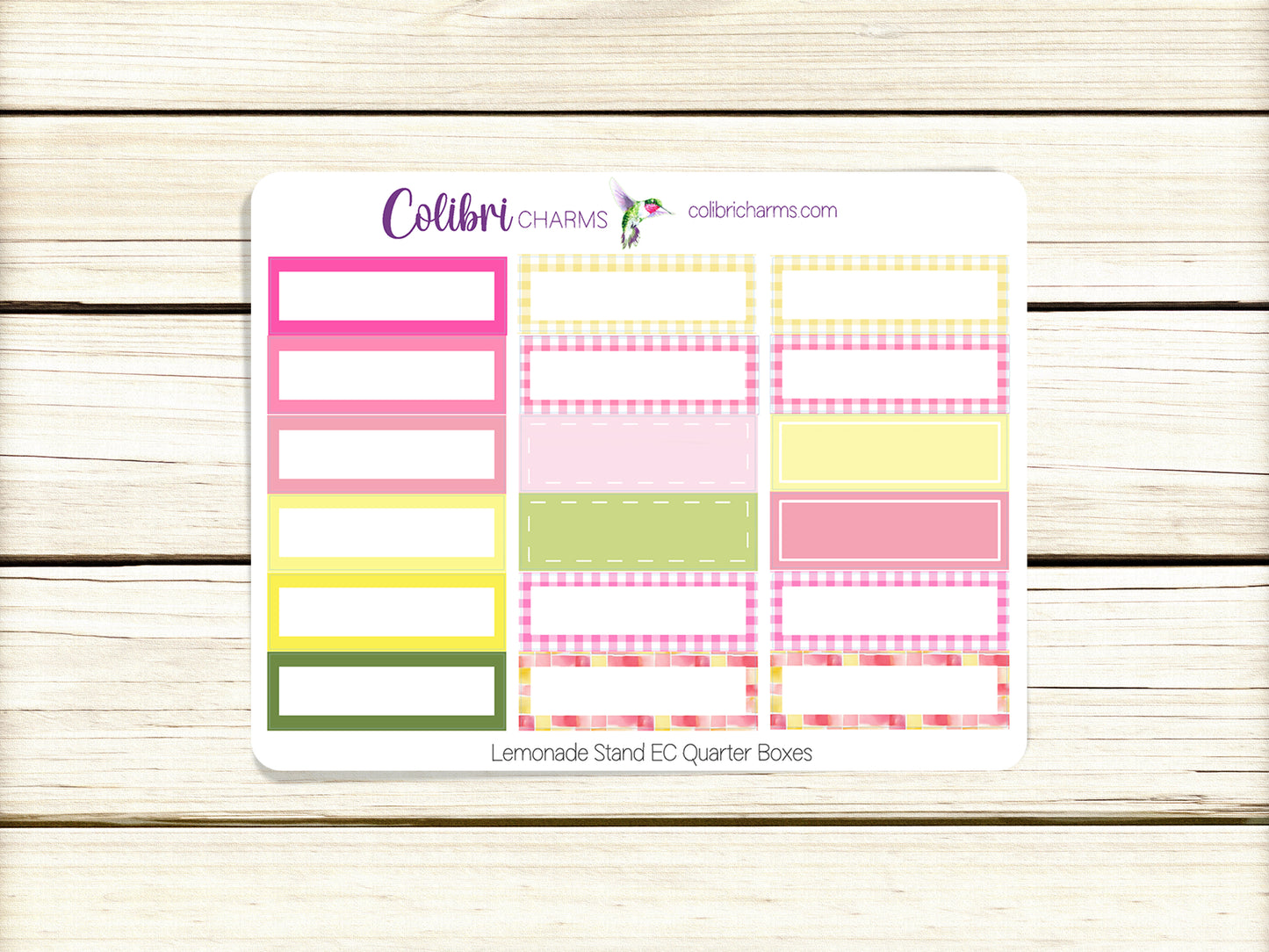 Lemonade Stand Box Planner Stickers | Summertime Happy Planner Stickers | Seasonal Planner | Functional Planning