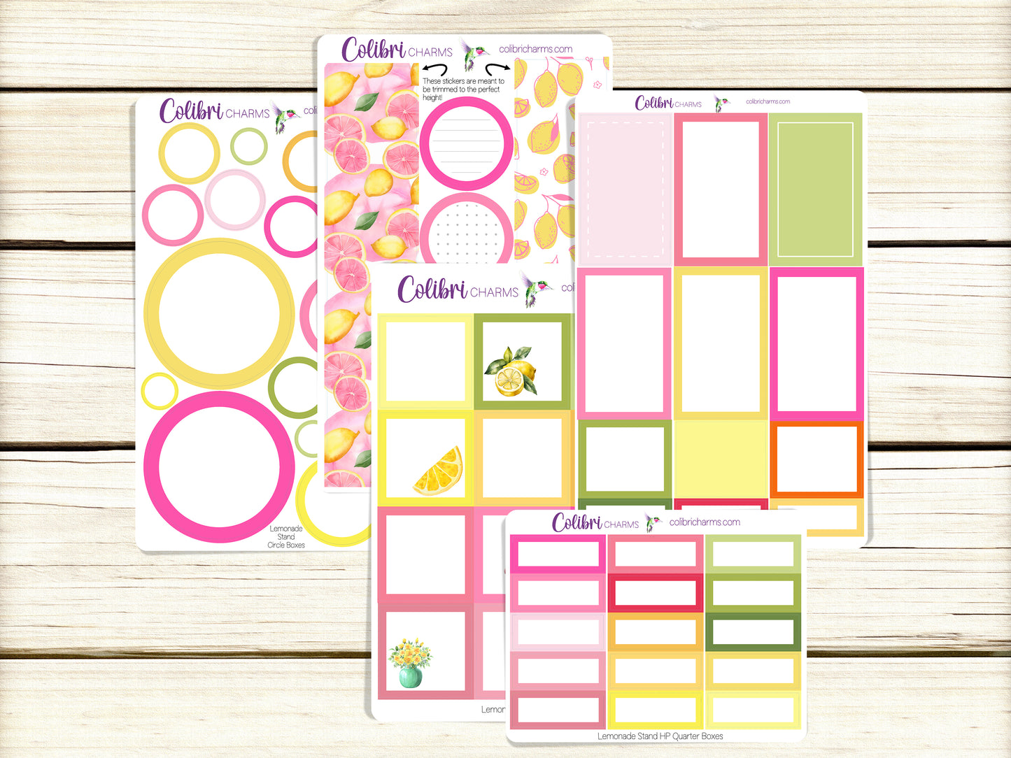 Lemonade Stand Box Planner Stickers | Summertime Happy Planner Stickers | Seasonal Planner | Functional Planning