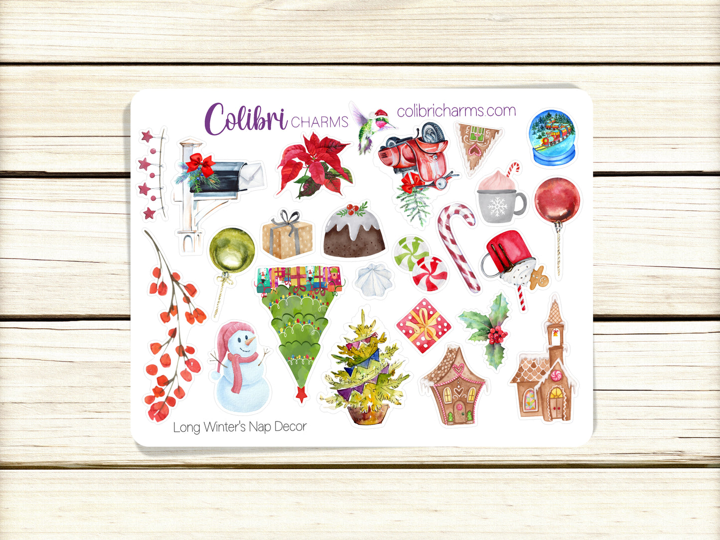 Christmas Planner Stickers | Long Winter’s Nap Stickers | Holiday Stickers | Seasonal Planner Stickersr