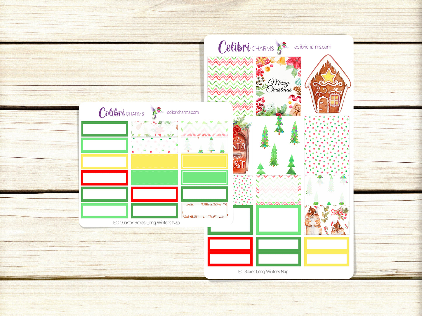 Long Winter’s Nap Box Planner Stickers | Christmas Stickers | Winter Stickers | Happy Planner Stickers | Seasonal Planner Stickers