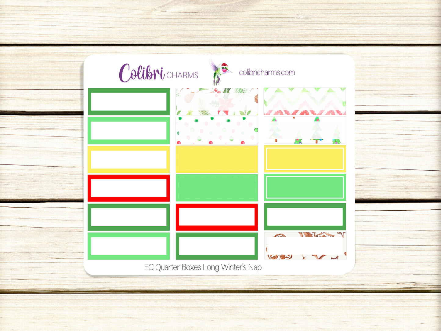 Long Winter’s Nap Box Planner Stickers | Christmas Stickers | Winter Stickers | Happy Planner Stickers | Seasonal Planner Stickers