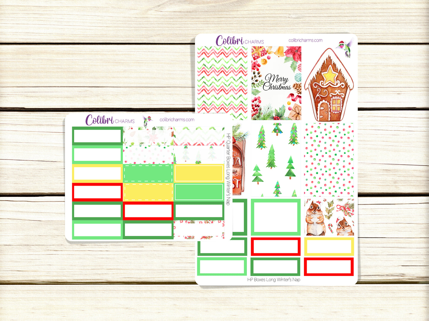 Long Winter’s Nap Box Planner Stickers | Christmas Stickers | Winter Stickers | Happy Planner Stickers | Seasonal Planner Stickers