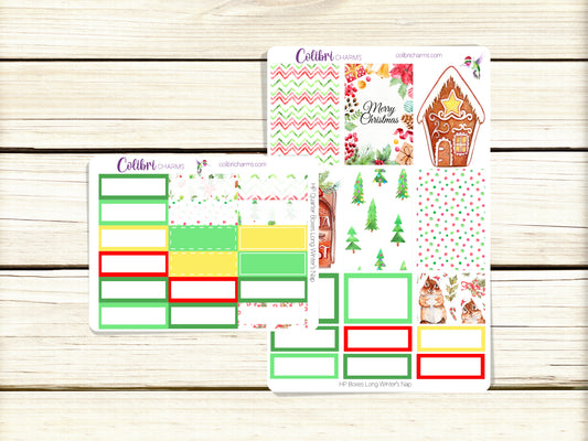 Long Winter’s Nap Box Planner Stickers | Christmas Stickers | Winter Stickers | Happy Planner Stickers | Seasonal Planner Stickers