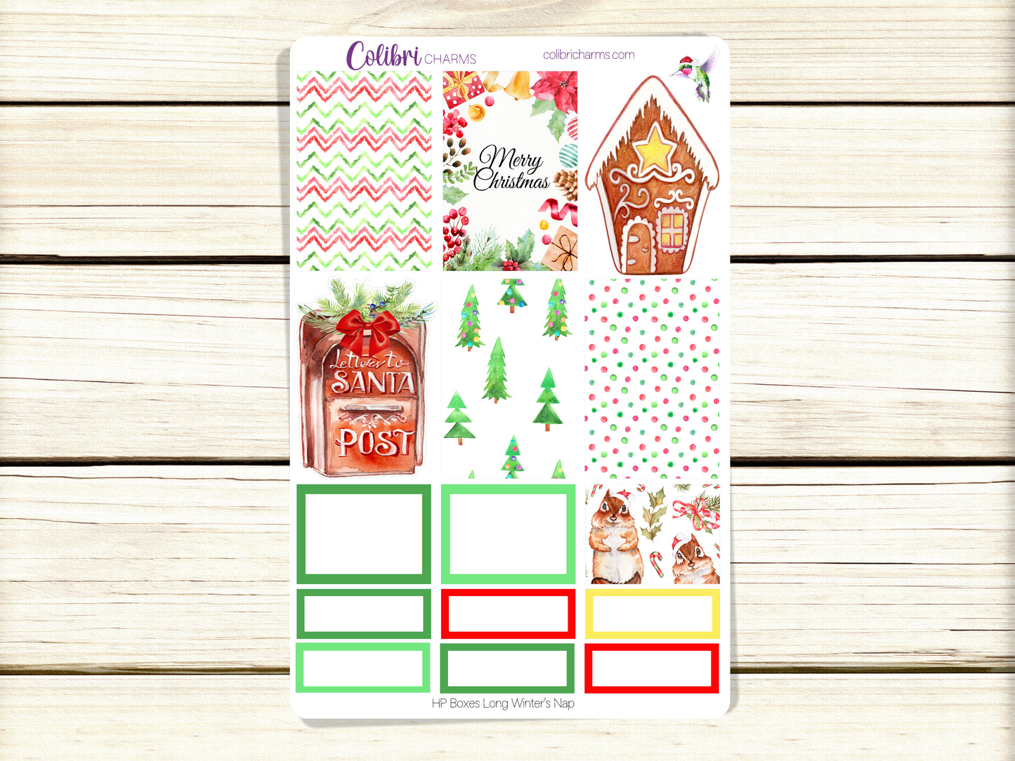 Long Winter’s Nap Box Planner Stickers | Christmas Stickers | Winter Stickers | Happy Planner Stickers | Seasonal Planner Stickers