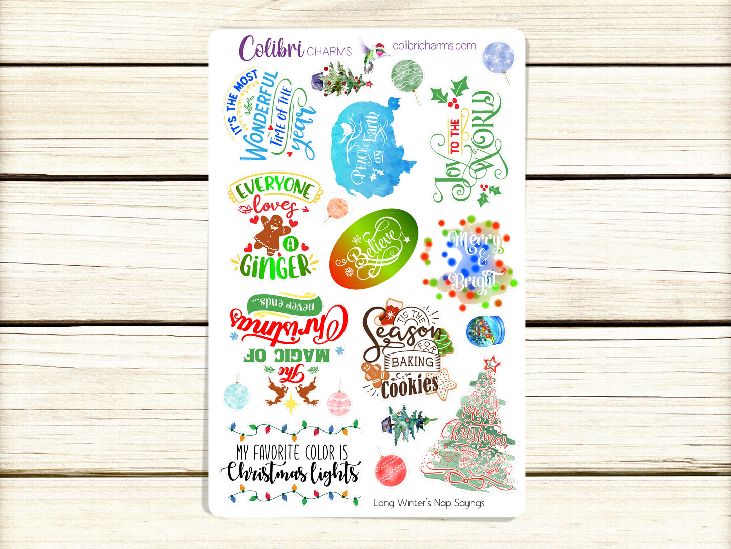 Christmas Planner Stickers | Long Winter’s Nap Stickers | Holiday Stickers | Seasonal Planner Stickersr