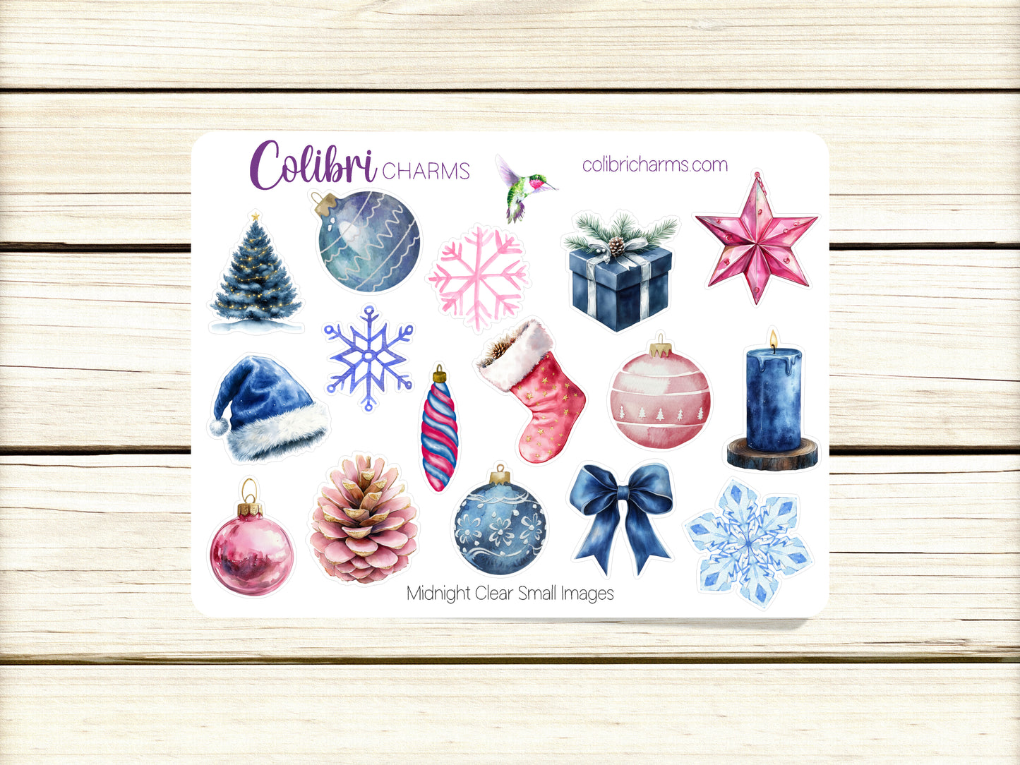 Midnight Clear Journal Kit, Planner  Stickers, Christmas Journaling, Winter Bujo Kit, Holiday Planner Stickers