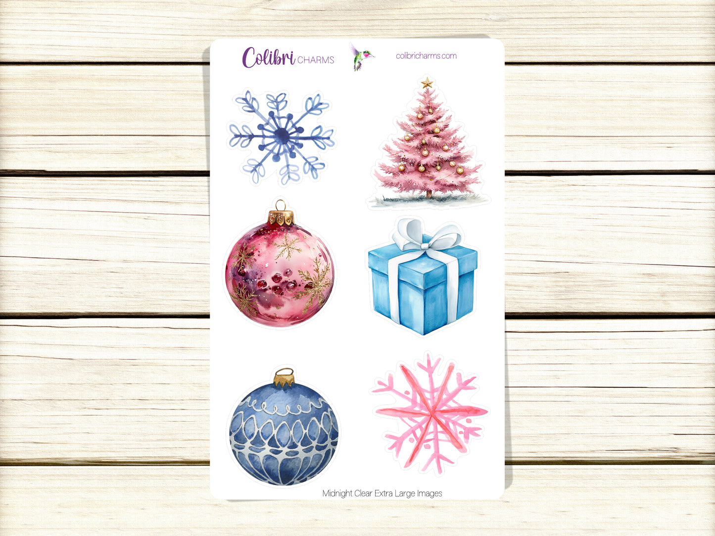 Midnight Clear Journal Kit, Planner  Stickers, Christmas Journaling, Winter Bujo Kit, Holiday Planner Stickers