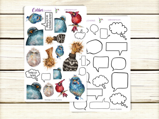 Monday Is For The Birds Planner Stickers