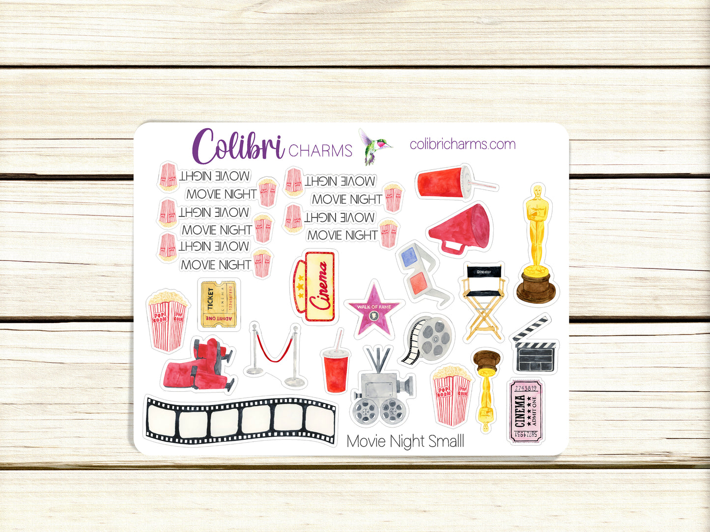 Movie Night Stickers | Movie Planner Stickers | Hollywood Stickers | Movie Awards | Award Season Stickers