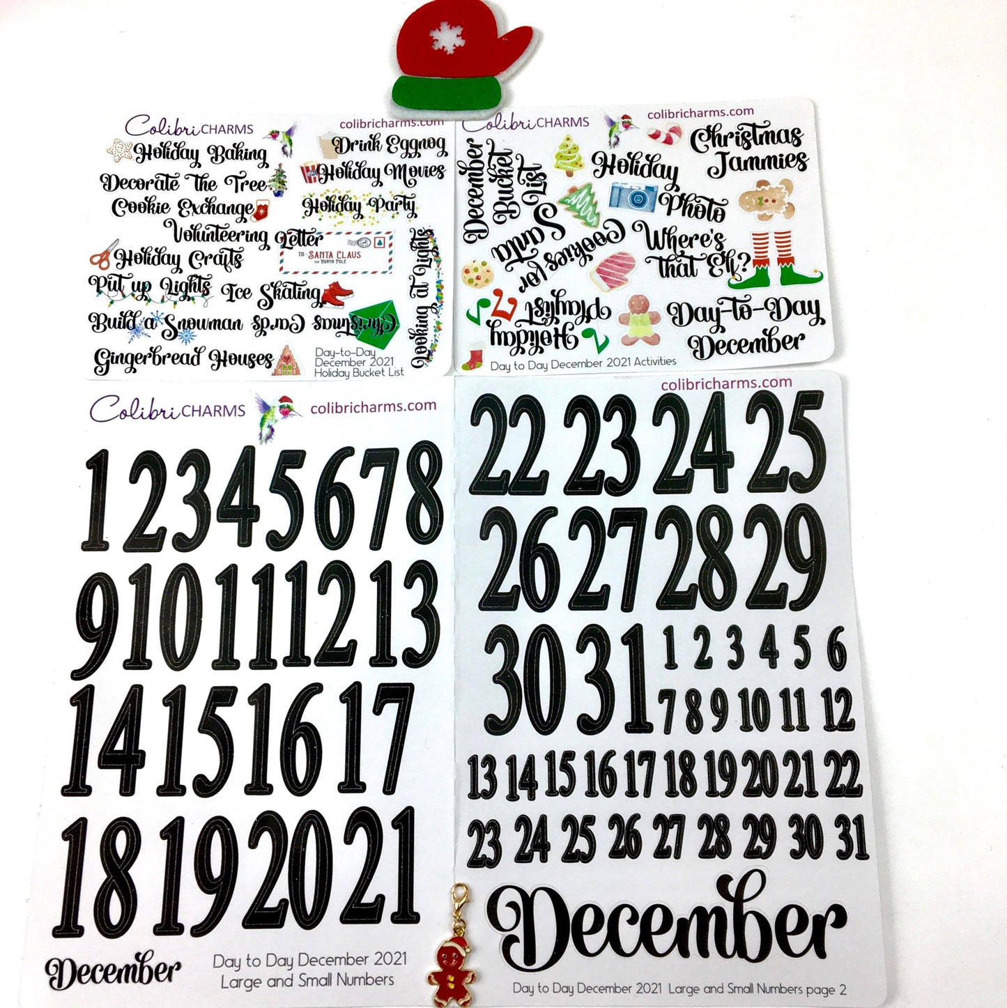 Day to Day December Stickers | Daily December Stickers | Holiday Stickers | Seasonal Planner Stickers