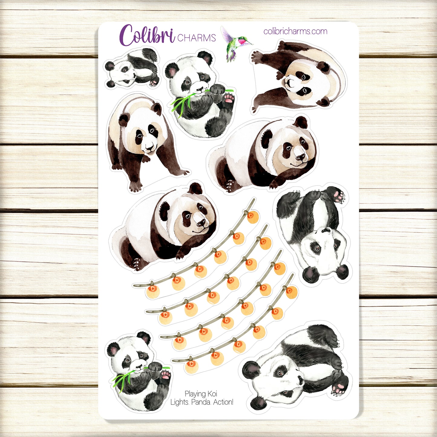 Playing Koi Planner Stickers | Chinese Lantern Stickers | Cherry Blossoms | Panda Stickers | Seasonal Planner Stickers