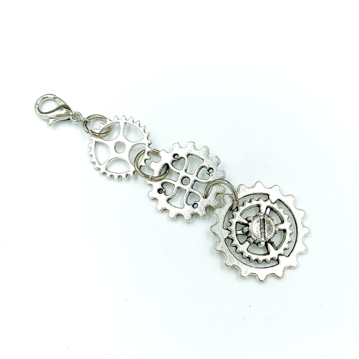 Gear Dangle Charm | Steampunk Clip | Mechanical Bookmark | Vintage Stitch Marker | Progress Keeper | Counter