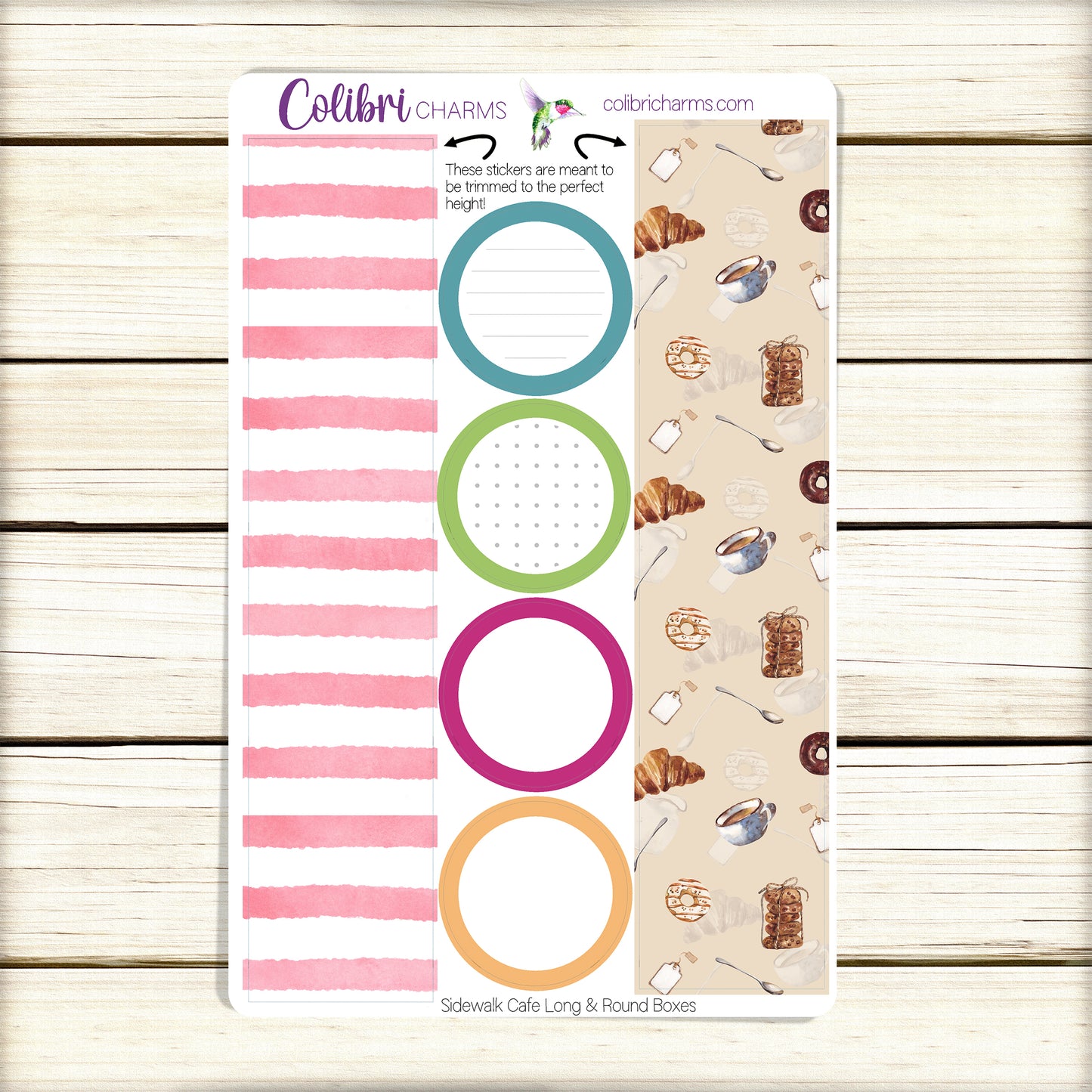 Sidewalk Cafe Box Planner Stickers | Parisian Bistro Happy Planner Stickers | Seasonal Planner |