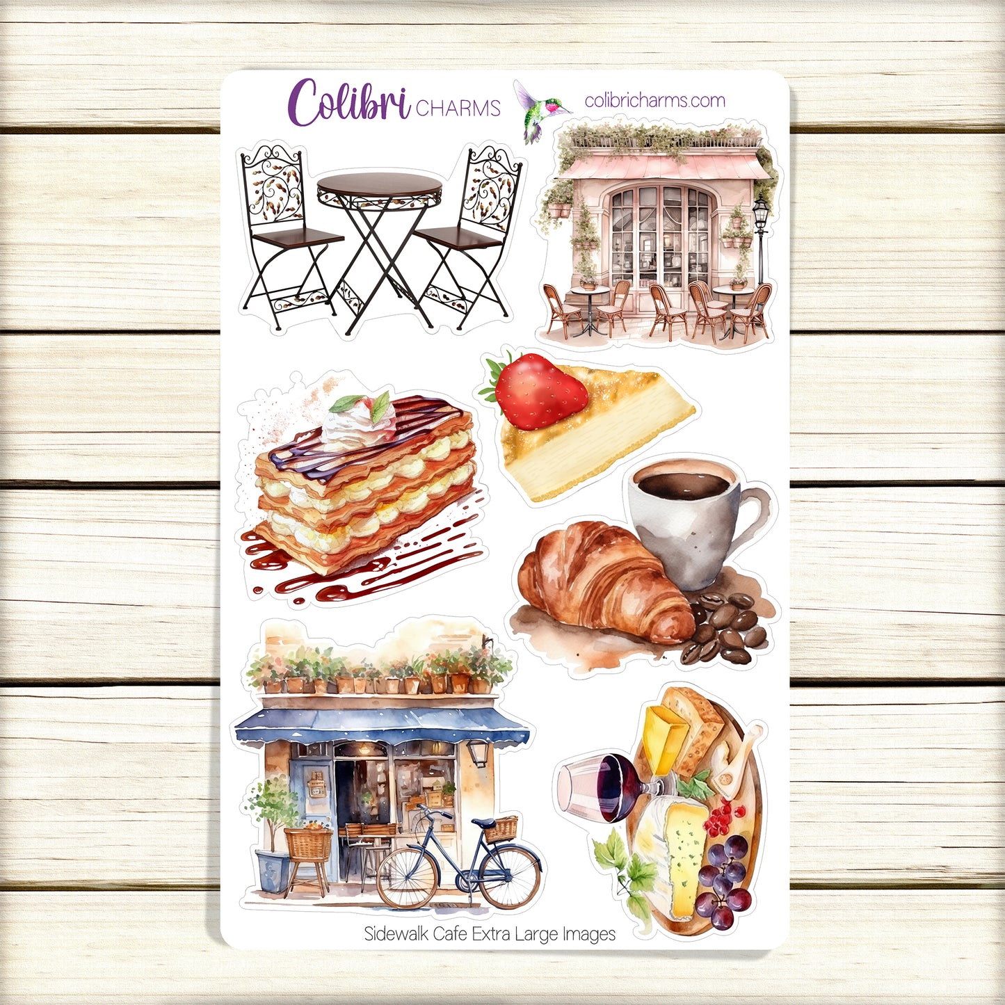 Sidewalk Cafe Planner Stickers Parisian Bistro Deco Stickers | Beautiful Deco | Paris Planner Sticker Kit | Seasonal Planner Stickers