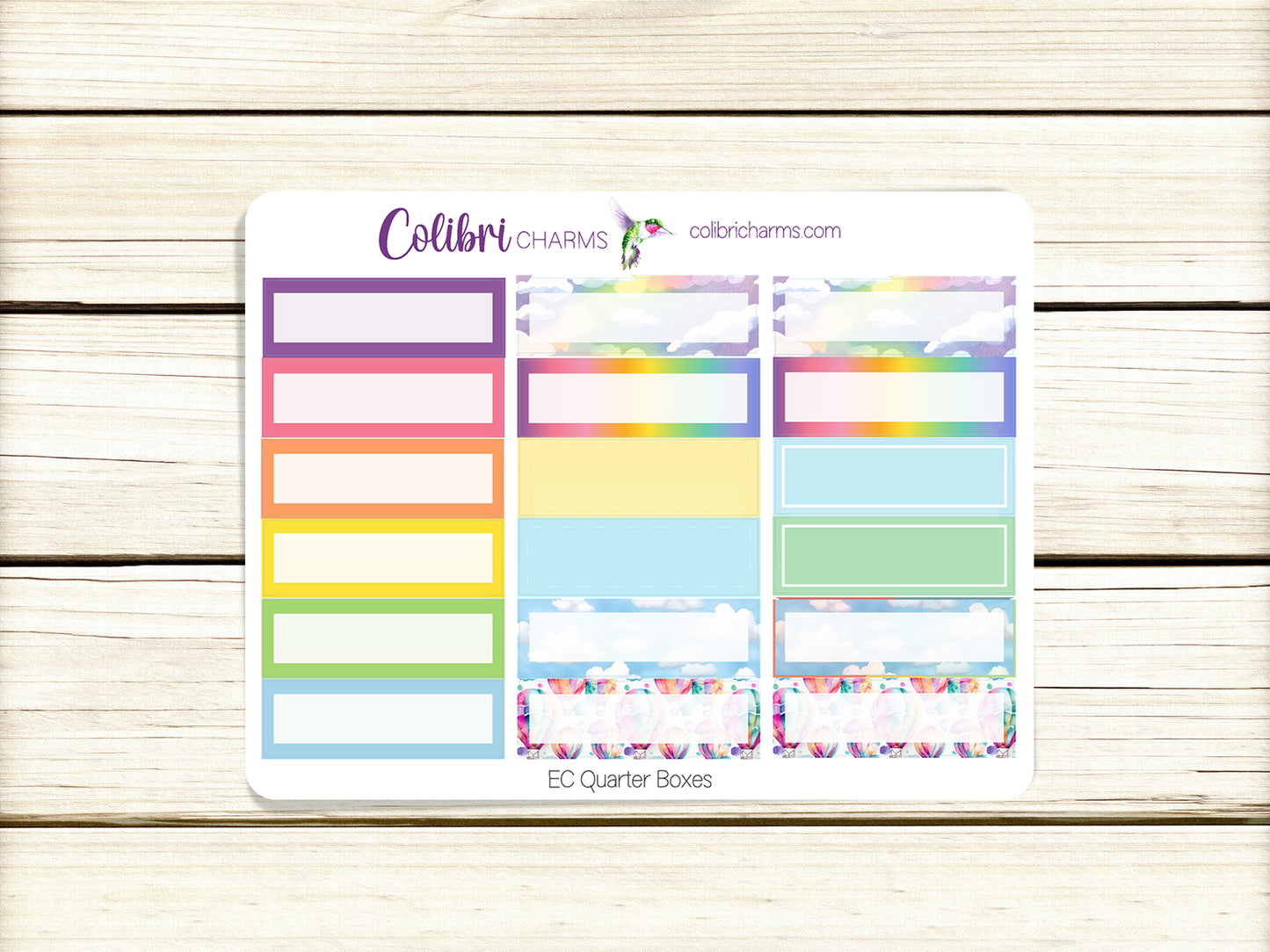 Sky's The Limit Box Planner Stickers | Hot Air Balloon Happy Planner Stickers | Seasonal Planner | Blue Skies Functional Planning