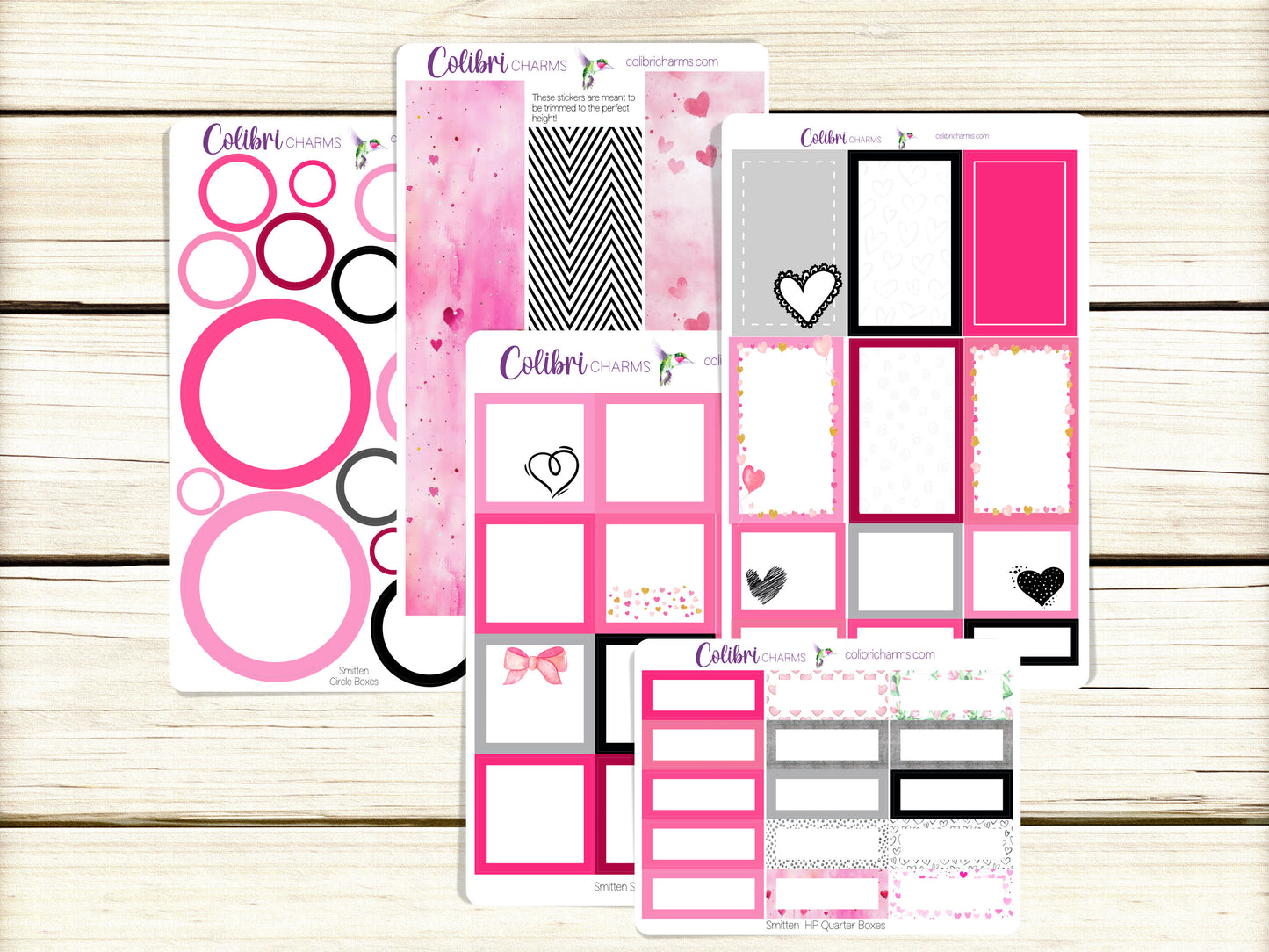 Smitten Box Stickers, Happy Planner Stickers, Valentine Planner, Functional Planning