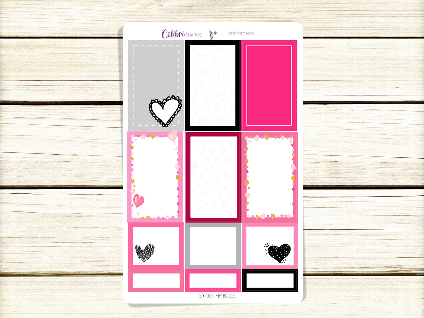 Smitten Box Stickers, Happy Planner Stickers, Valentine Planner, Functional Planning