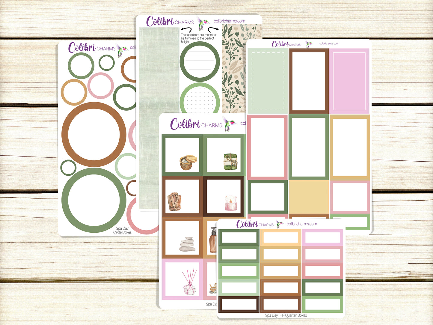 Spa Day Box Planner Stickers | Self Care Happy Planner Stickers | Seasonal Planner | Functional Planning