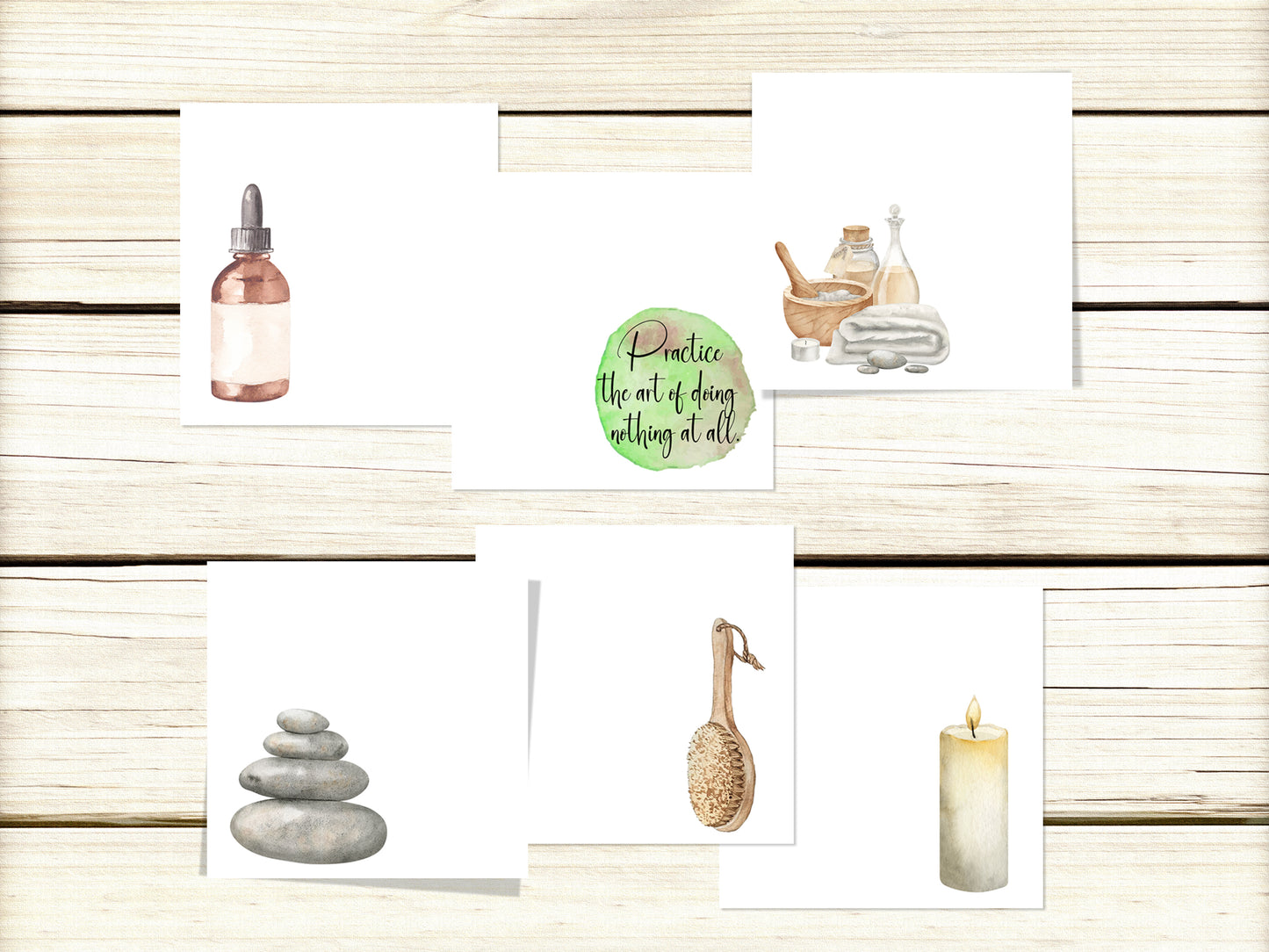 Spa Day Post Its |  Pad of 24 Self Care Sticky Notes | Relaxation Stickies