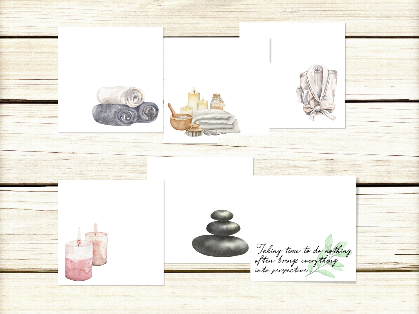 Spa Day Post Its |  Pad of 24 Self Care Sticky Notes | Relaxation Stickies