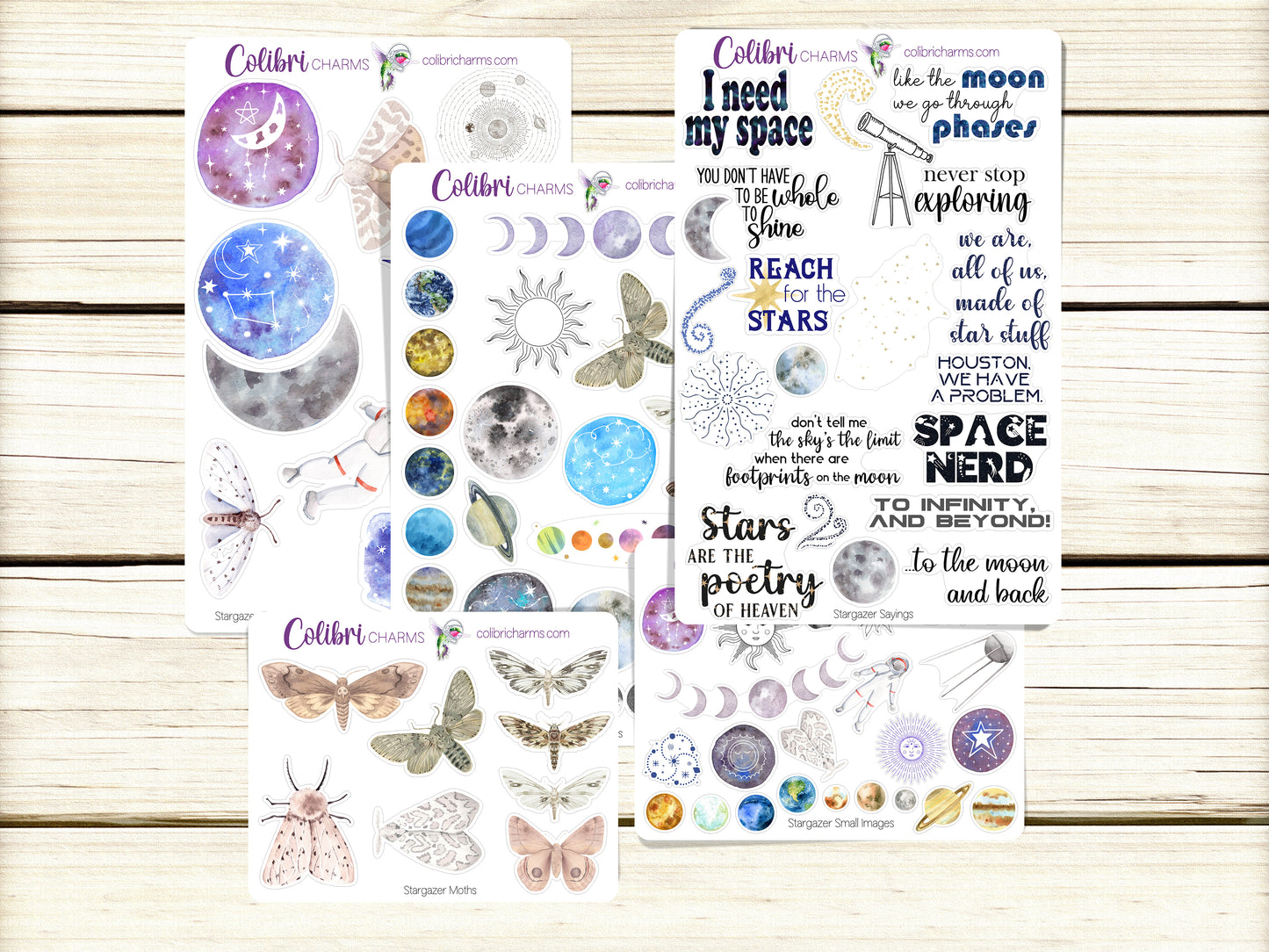 Stargazer Planner Stickers | Celestial Deco Stickers | Space Deco | Deco Planner Sticker Kit | Seasonal Planner Stickers