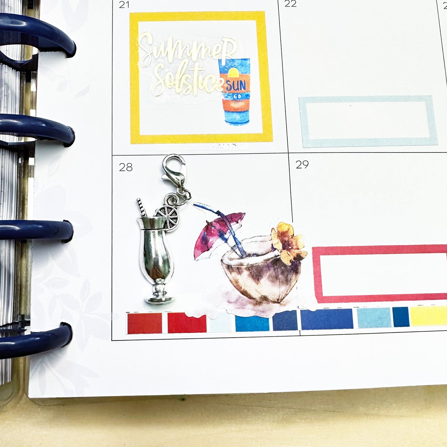 By the Sea Box Planner Stickers | Beach Vacation Happy Planner Stickers | Seasonal Planner