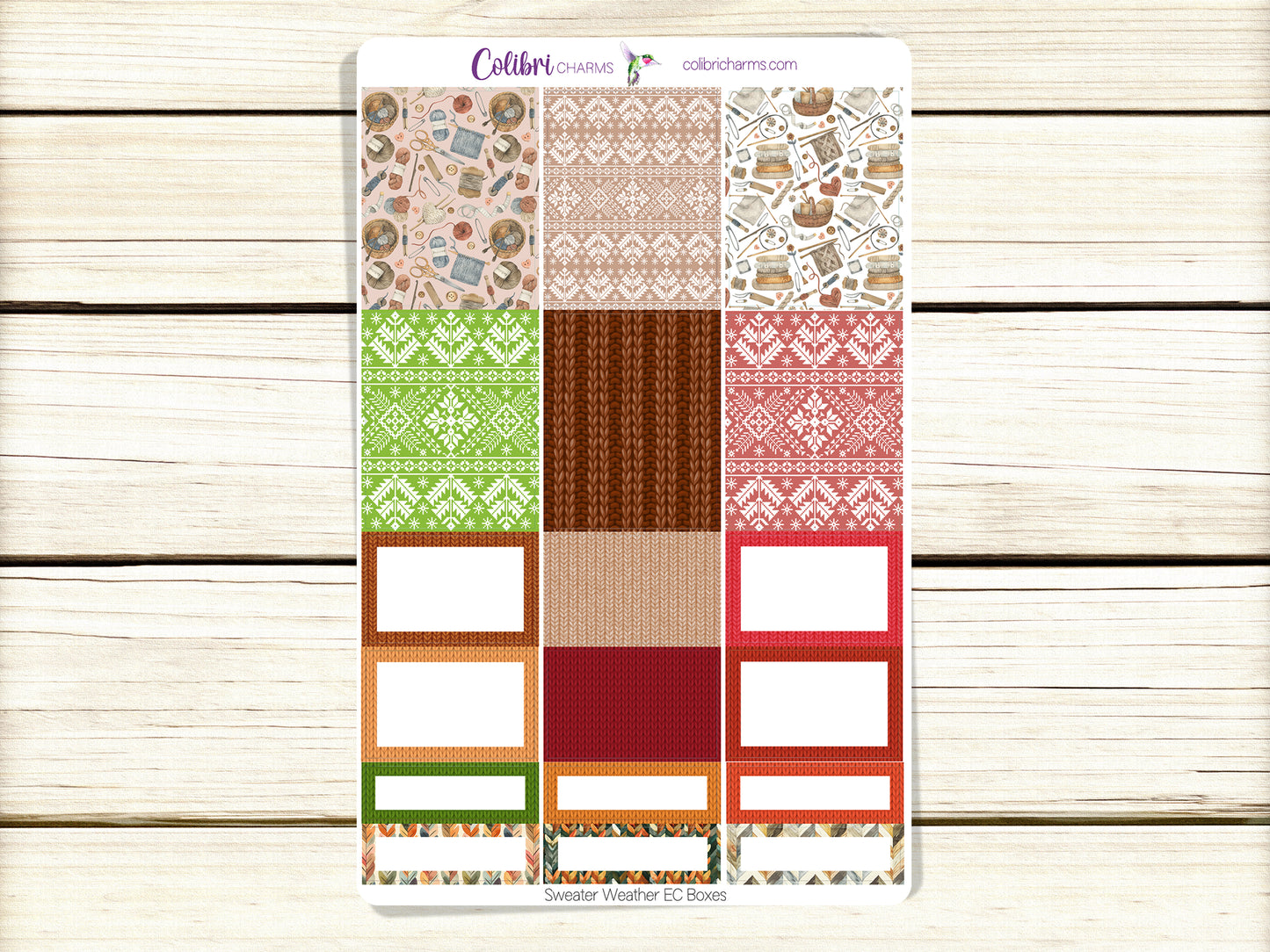 Sweater Weather Box Planner Stickers | Cozy Autumn Happy Planner Stickers | Fall Seasonal Planner | Functional Planning