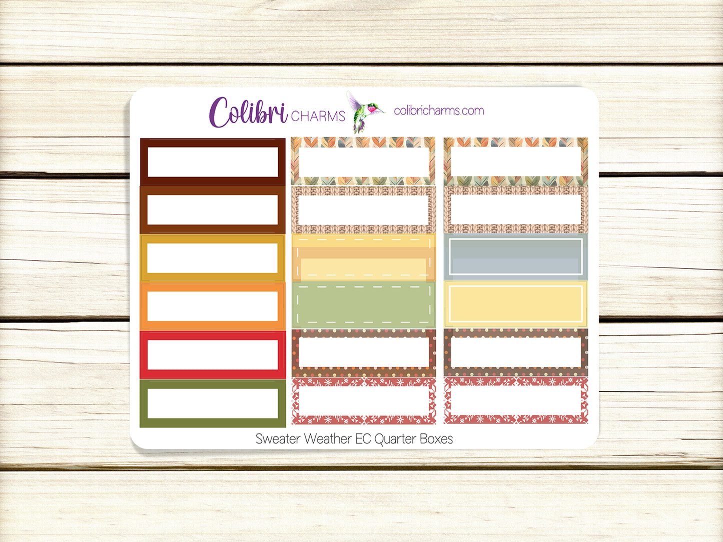 Sweater Weather Box Planner Stickers | Cozy Autumn Happy Planner Stickers | Fall Seasonal Planner | Functional Planning