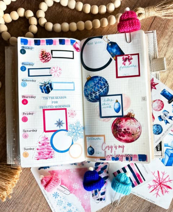 Midnight Clear Box Planner Stickers, Happy Planner Stickers, Christmas Winter Planner, Functional Planning