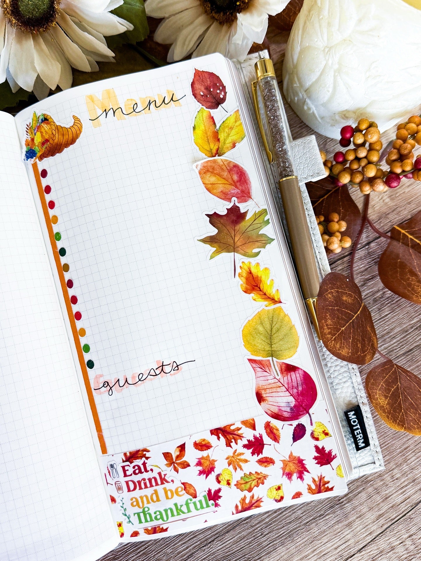 Rake. Pile. Jump. Repeat.  Planner Stickers, Autumn Deco Stickers, Falling Leaves Deco, Fall Planner Sticker Kit, Seasonal Planner Stickers