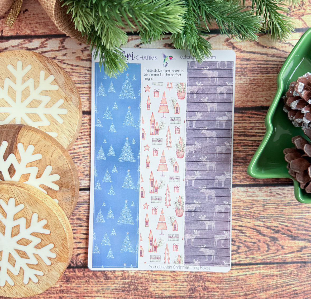 Scandinavian Christmas Box Planner Stickers, Nordic Holiday Happy Planner Stickers, Seasonal Planner, Functional Planning