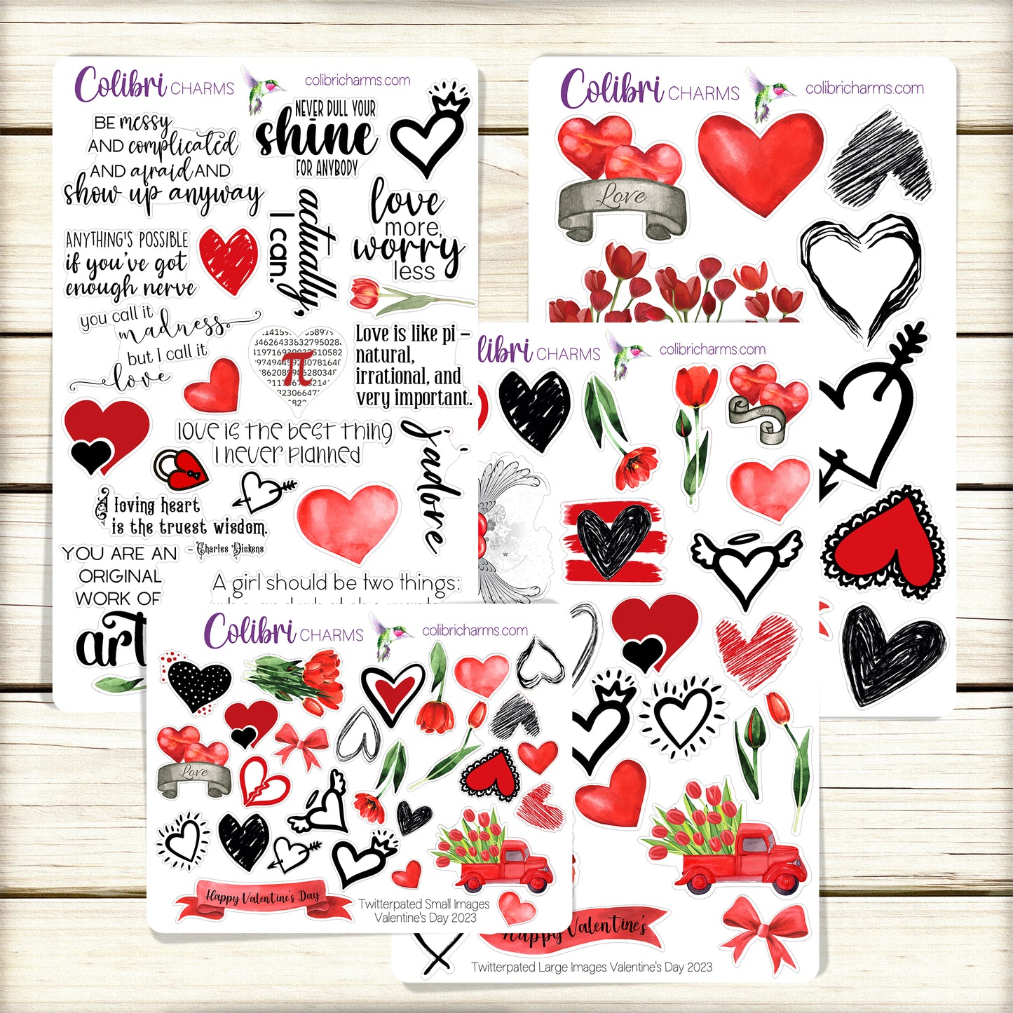 Twitterpated Planner Stickers | Valentine Deco Stickers | Love Planner Sticker Kit | Seasonal Planner Stickers