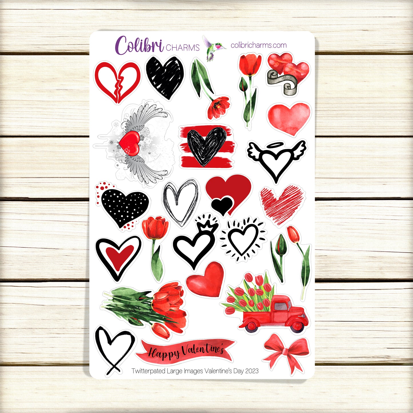 Twitterpated Planner Stickers | Valentine Deco Stickers | Love Planner Sticker Kit | Seasonal Planner Stickers