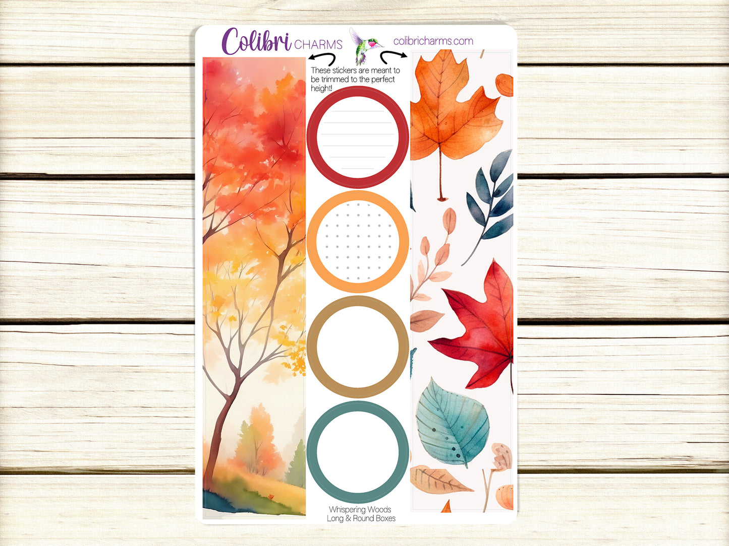 Whispering Woods Box Planner Stickers | Owl Happy Planner Stickers | Seasonal Planner | Functional Planning