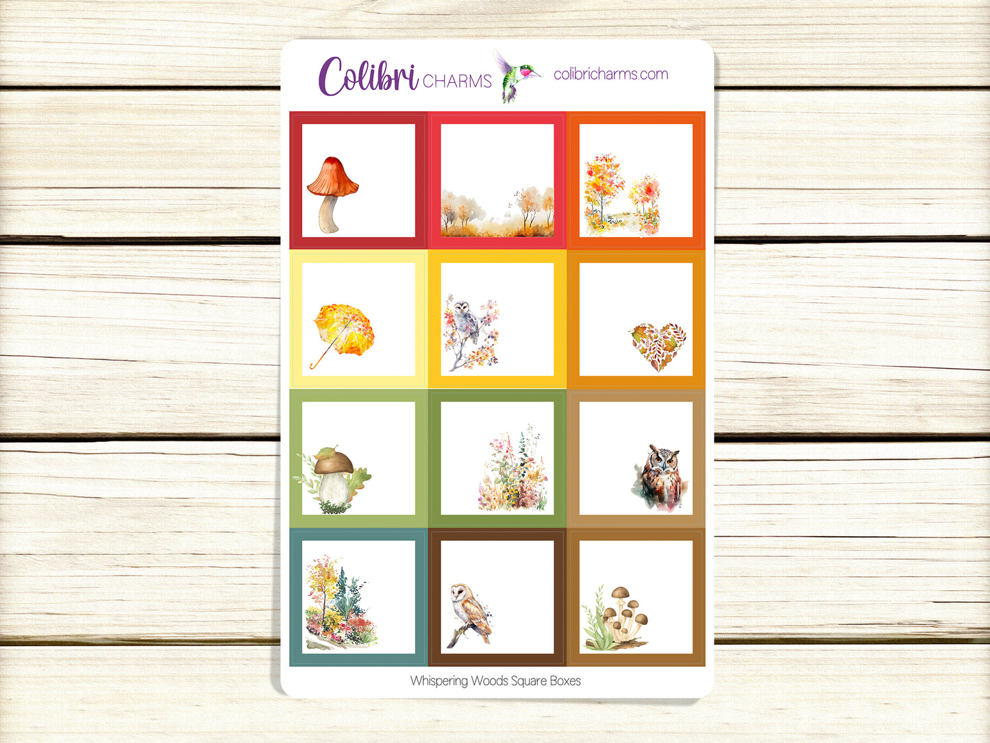 Whispering Woods Box Planner Stickers | Owl Happy Planner Stickers | Seasonal Planner | Functional Planning