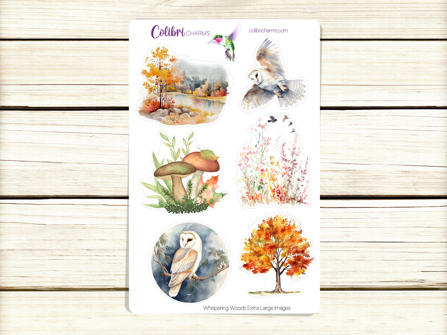 Whispering Woods Planner Stickers | Autumn Deco Stickers | Owl Deco | Mushroom Planner Sticker Kit | Seasonal Planner Stickers