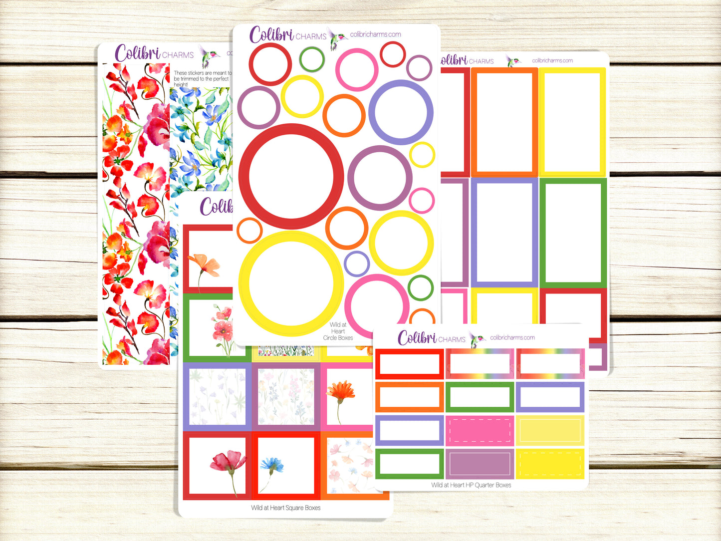 Wild at Heart Box Planner Stickers | Wildflower Stickers | Floral Stickers | Happy Planner Stickers | Seasonal Planner Stickers