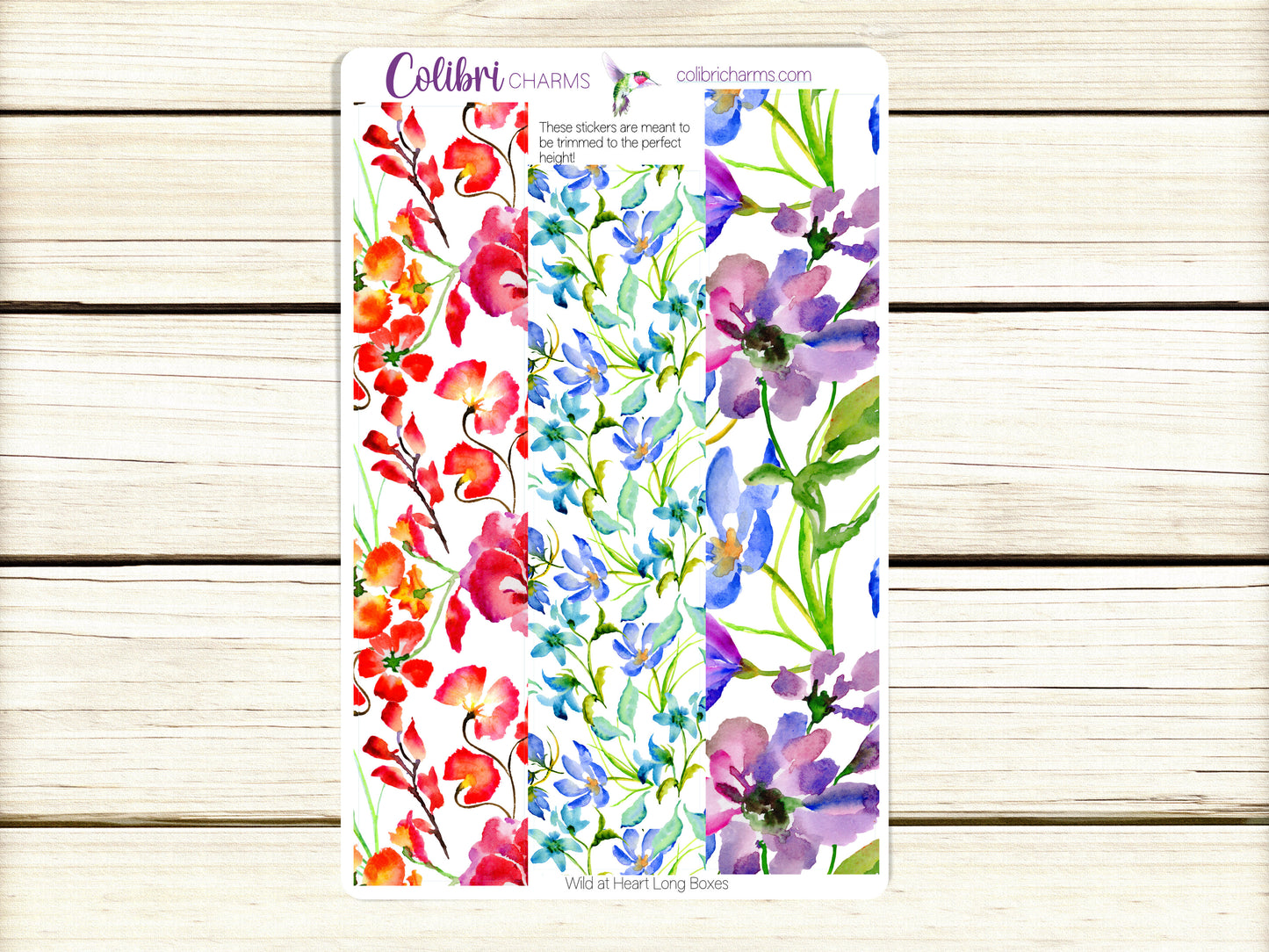 Wild at Heart Box Planner Stickers | Wildflower Stickers | Floral Stickers | Happy Planner Stickers | Seasonal Planner Stickers