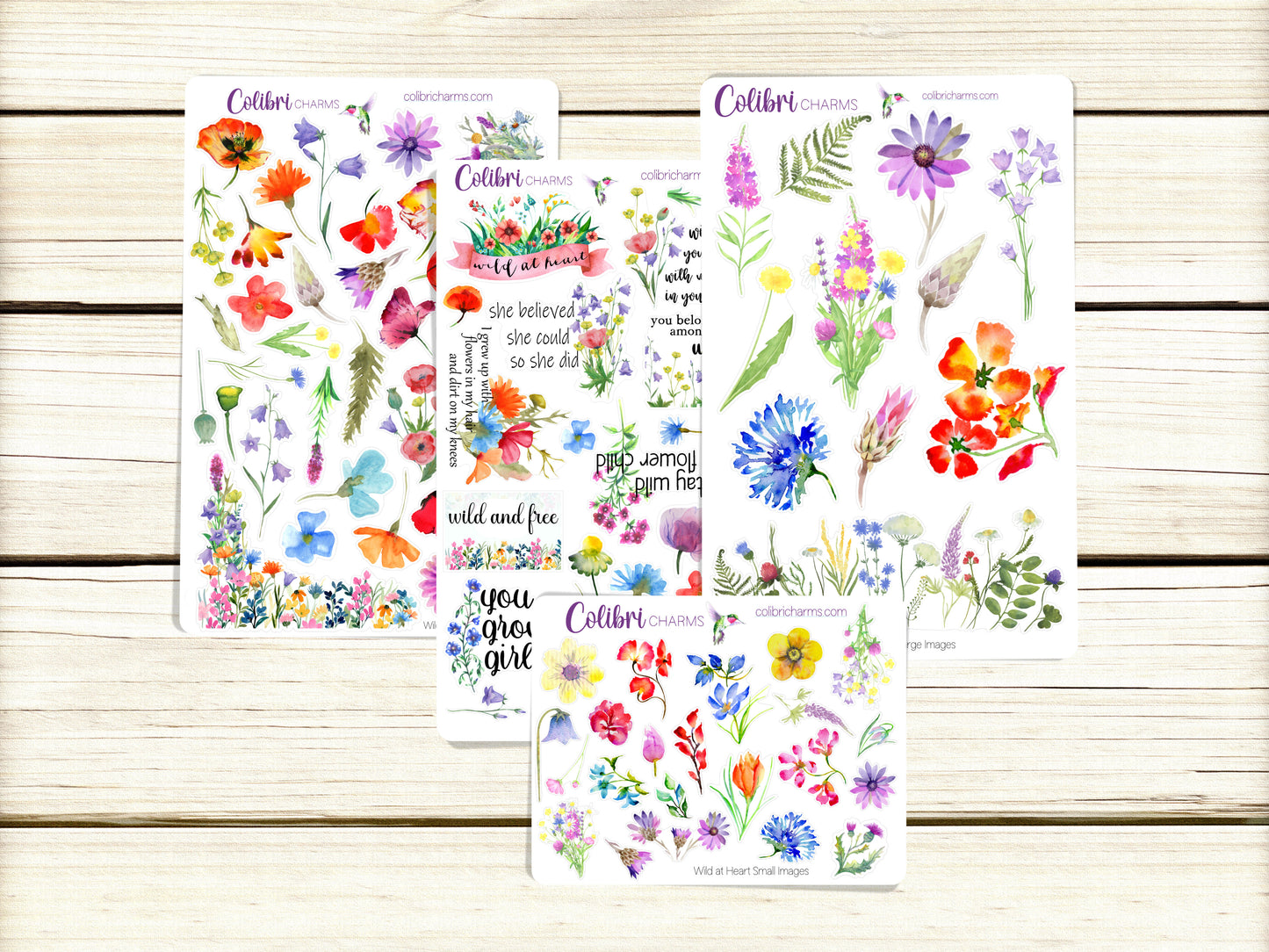 Wild at Heart Planner Stickers | Wildflowers Stickers | Poppy Stickers | Planner Sticker Kit | Seasonal Floral Planner Stickers