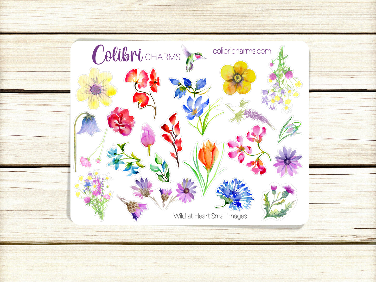 Wild at Heart Planner Stickers | Wildflowers Stickers | Poppy Stickers | Planner Sticker Kit | Seasonal Floral Planner Stickers