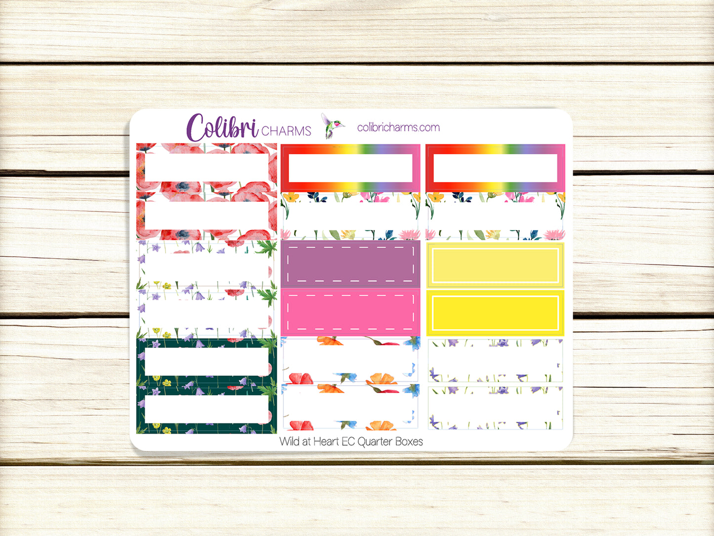 Wild at Heart Box Planner Stickers | Wildflower Stickers | Floral Stickers | Happy Planner Stickers | Seasonal Planner Stickers