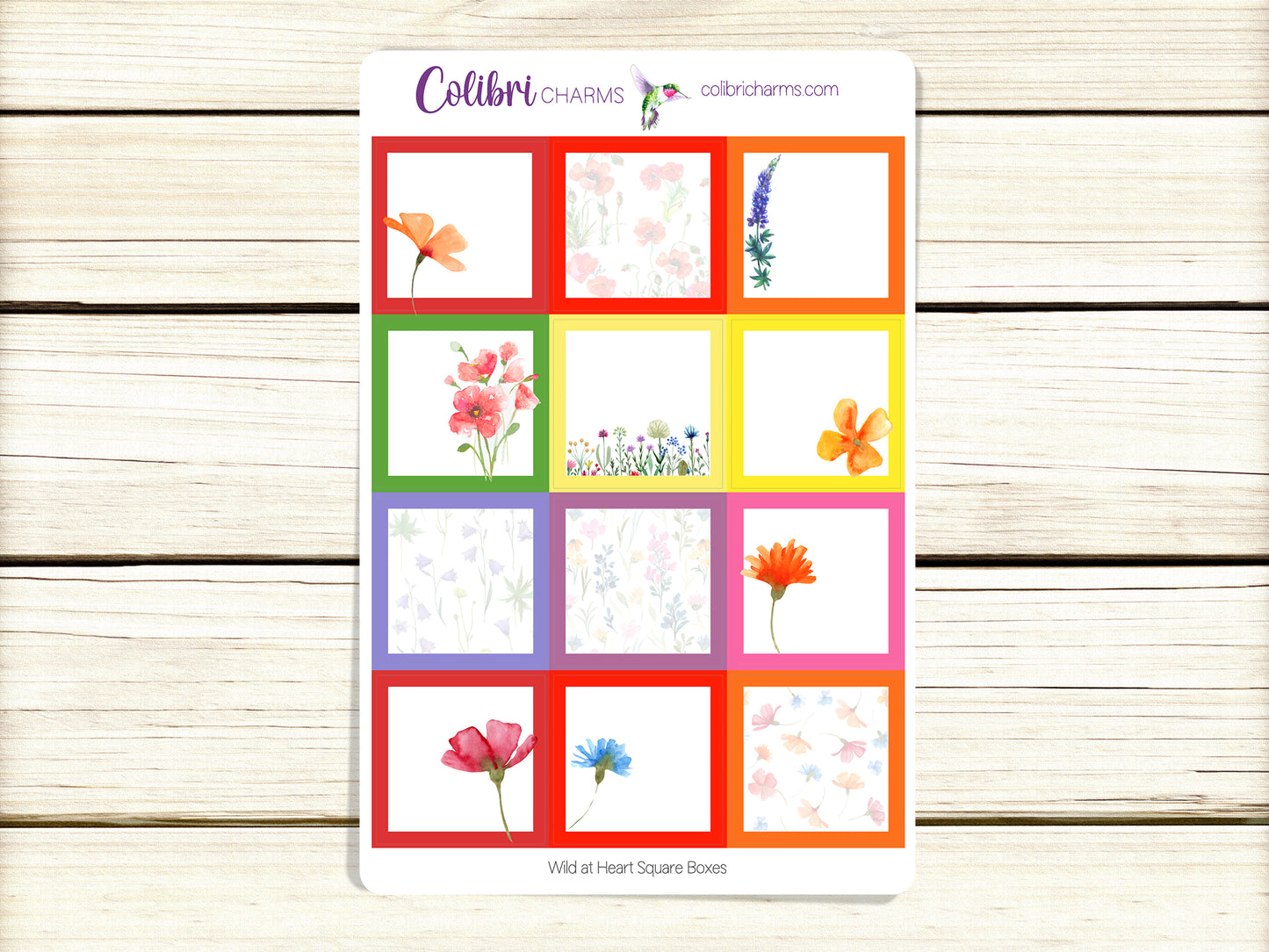 Wild at Heart Box Planner Stickers | Wildflower Stickers | Floral Stickers | Happy Planner Stickers | Seasonal Planner Stickers