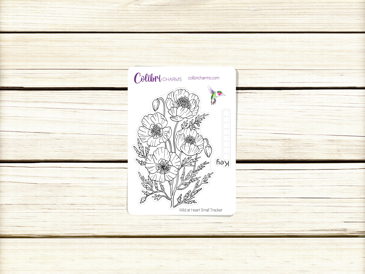 Poppy Tracker Sticker | Floral Bujo Tracker | Bullet Journal Mood Tracker | Flower Planner Habit Tracker | Seasonal Planner Stickers